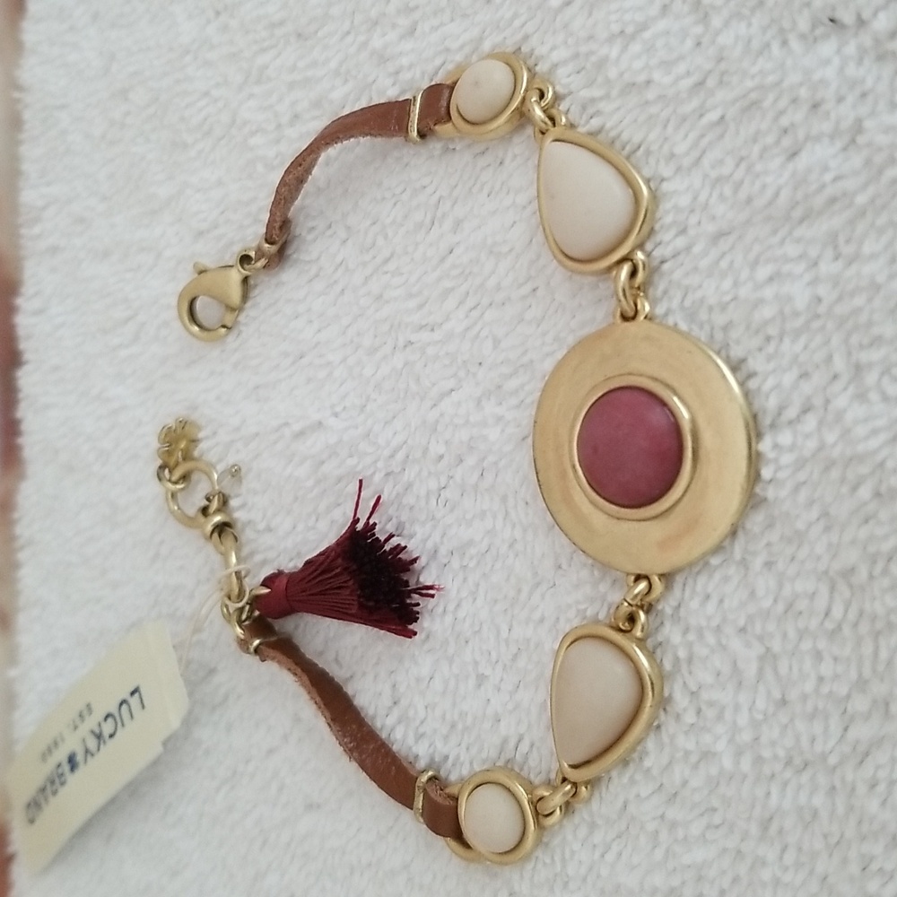 New Lucky Brand Stone Leather Bracelet